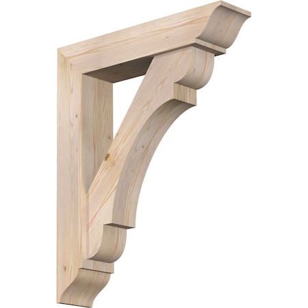 Ekena Millwork Olympic Traditional Smooth Bracket w/ Offset Brace, Douglas Fir, 7 1/2"W x 34"D x 42"H BKT0806X34X42OLY01SDF